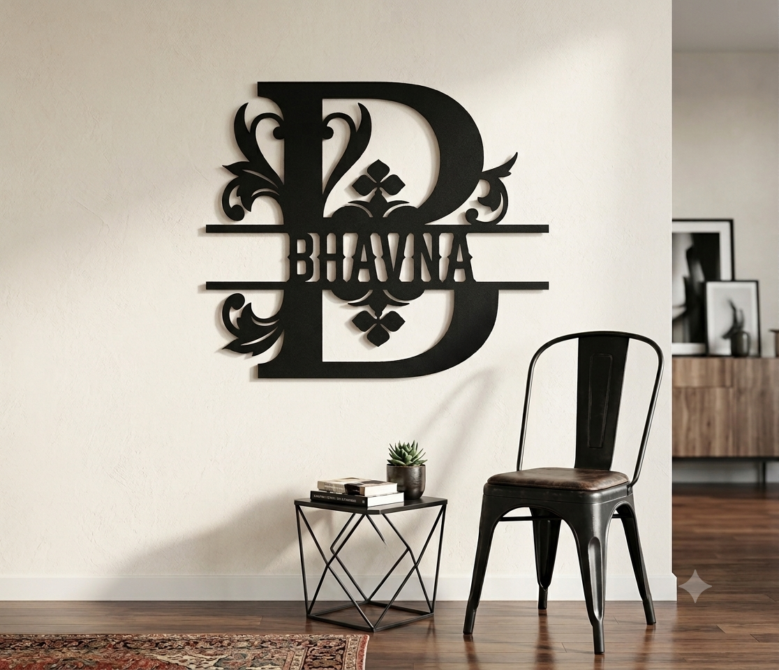 New metal monogram letters