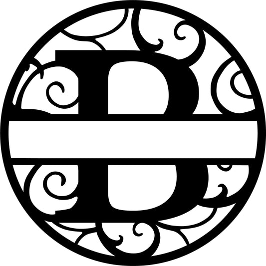Round metal monogram letters