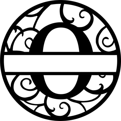 Round metal monogram letters
