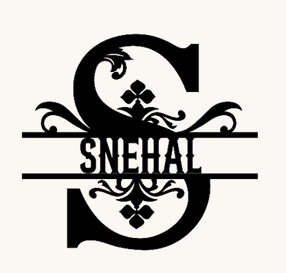 New metal monogram letters